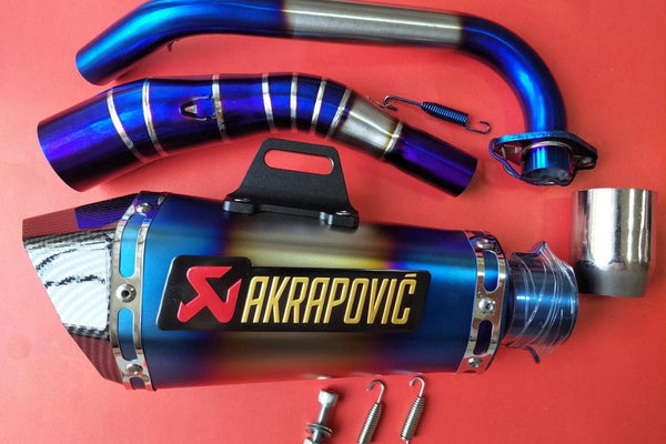 Low Exhaust 2" inch For Honda Grom Carbon Titanium Full System Msx125 2014-2026