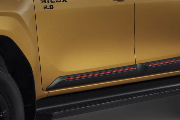 New Hilux  Body Side Molding Red Black Front Rear Left Right Door Garnish