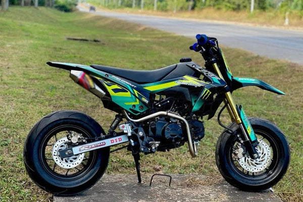 Exhaust Full System Chrome Enduro Style Fit Honda GROM MSX SF 125 2016-2020