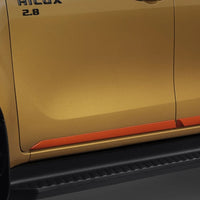 New Hilux Body Side Molding Orange Front Rear Door Left Right Garnish Rocc