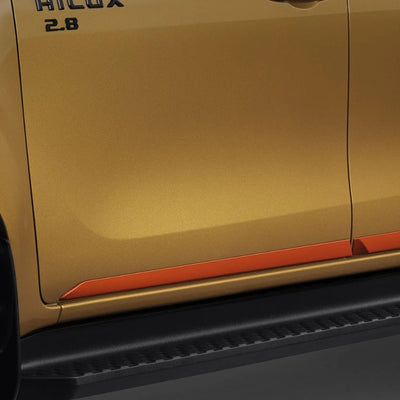 New Hilux Body Side Molding Orange Front Rear Door Left Right Garnish Rocc