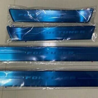 GENUINE TOYOTA FORTUNER STAINLESS DOOR SILL SCUFF PLATE COVERS SET OF 4 TO FIT 2015-2025 EASY TO FIT 3M TAPE PRE-APPLIED