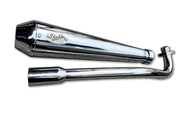 Full System Muffler Pipe Chrome Diabolus For Honda C125 Super Cub 2018-2023
