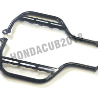 BLACK REAR FOOT PEGS STEP REST PASSENGER FOR HONDA SUPER CUB C125 2018-2025