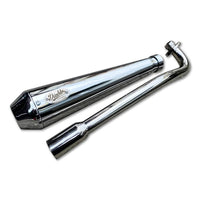 Full System Muffler Pipe Chrome Diabolus For Honda C125 Super Cub 2018-2023