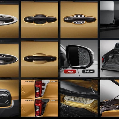 New Hilux Body Side Molding Orange Front Rear Door Left Right Garnish Rocc