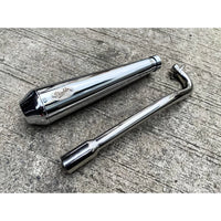 Full System Muffler Pipe Chrome Diabolus For Honda C125 Super Cub 2018-2023