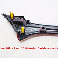 TOYOTA HILUX REVO 2016 GENUINE DASH BOARD EYEBROW CARBON FIBER /RED LINE