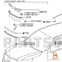 Toyota Hilux 2020-24 HOOD TRIM  75770-YP030