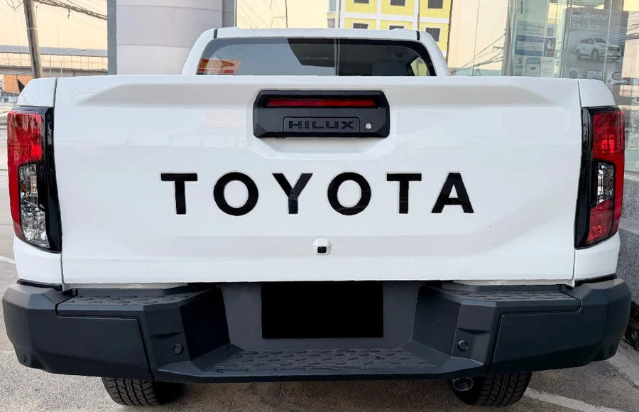 TOYOTA HILUX 2026 TAILGATE LOGO ABS MATT BLACK/GLOSS BLACK/WHITE/RED