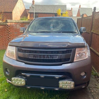 NISSAN NAVARA FACELIFT GRILL 2011-2015 BLACK VERSION FULL GRILL WHITE LEDS