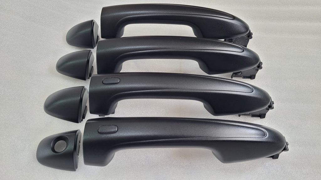 TOYOTA FORTUNER /HILUX  2015-2024 FULL SET OF MATT BLACK DOOR HANDLES GENUINE PARTS